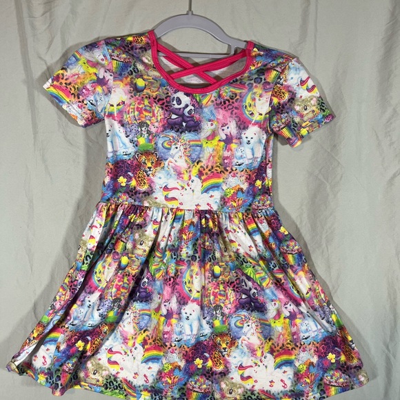 Stella Bean Clothing Co Lisa Frank Inspired Colorful Animal Print Dress - Picture 4 of 7